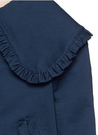 Detail View - Click To Enlarge - ANNA K - 'Little Match Girl' embroidery oversize collar cotton jacket