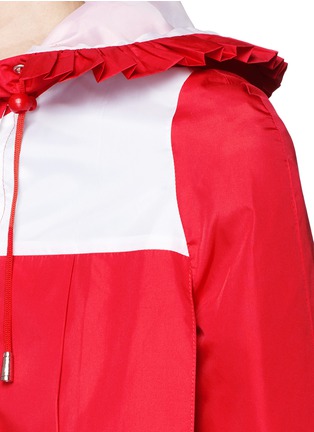 Detail View - Click To Enlarge - ANNA K - Long train hooded nylon jacket