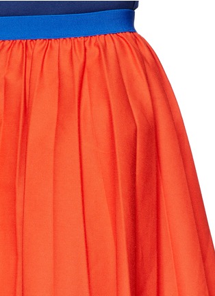 Detail View - Click To Enlarge - ANNA K - Elastic waist pleat cotton skirt