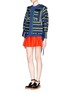 Figure View - Click To Enlarge - ANNA K - Elastic waist pleat cotton skirt