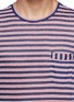 Detail View - Click To Enlarge - CANALI - Colourblock stripe cotton-linen jersey T-shirt