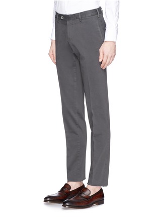 Front View - Click To Enlarge - ISAIA - Cotton slim fit chinos