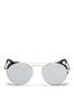 Main View - Click To Enlarge - ANDERNE - 'Cloud No 9' acetate blinker round metal sunglasses