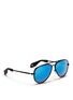 Figure View - Click To Enlarge - ANDERNE - 'Fly With Me' incised aviator sunglasses