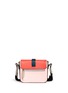Back View - Click To Enlarge - MSGM - Acetate wing colourblock leather bag