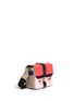 Front View - Click To Enlarge - MSGM - Acetate wing colourblock leather bag