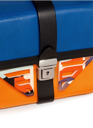 Detail View - Click To Enlarge - MSGM - Acetate wing colourblock leather bag