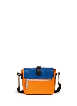 Back View - Click To Enlarge - MSGM - Acetate wing colourblock leather bag