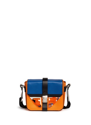 Main View - Click To Enlarge - MSGM - Acetate wing colourblock leather bag