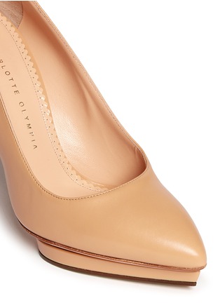 Detail View - Click To Enlarge - CHARLOTTE OLYMPIA - 'Debbie' leather platform pumps