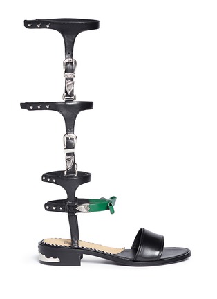 Main View - Click To Enlarge - TOGA ARCHIVES - Western buckle detachable gladiator sandals