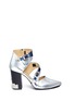 Main View - Click To Enlarge - TOGA SHOES - Western buckle mirror leather pumps
