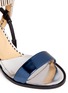 Detail View - Click To Enlarge - TOGA SHOES - Western metal plate mirror leather sandals