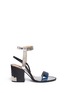 Main View - Click To Enlarge - TOGA SHOES - Western metal plate mirror leather sandals