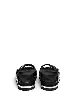 Back View - Click To Enlarge - FABIO RUSCONI - 'Beta' stud leather slide sandals