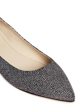 Detail View - Click To Enlarge - FABIO RUSCONI - Point toe speckle leather flats
