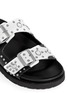 Detail View - Click To Enlarge - FABIO RUSCONI - 'Oli' stud rhinestone leather slide sandals