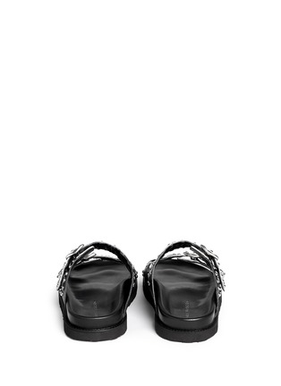 Back View - Click To Enlarge - FABIO RUSCONI - 'Oli' stud rhinestone leather slide sandals
