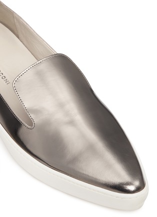 Detail View - Click To Enlarge - FABIO RUSCONI - Point toe mirror leather slip-ons