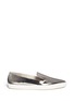 Main View - Click To Enlarge - FABIO RUSCONI - Point toe mirror leather slip-ons