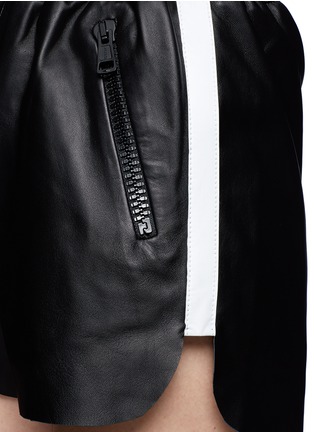 Detail View - Click To Enlarge - ACNE STUDIOS - Side-trim leather shorts