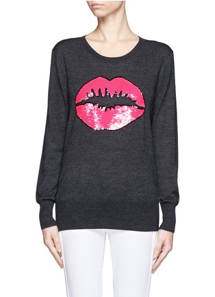 Main View - Click To Enlarge - MARKUS LUPFER - Smacker lip sequin sweater