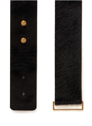 Detail View - Click To Enlarge - MAISON BOINET - Double closure calf hair leather belt