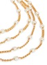 Detail View - Click To Enlarge - KENNETH JAY LANE - Pearl and chain multi tier necklace