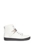 Main View - Click To Enlarge - MICHAEL KORS - 'Helen' metallic plate leather sneakers