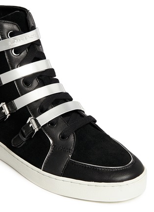 Detail View - Click To Enlarge - MICHAEL KORS - 'Kimberly' suede and leather sneakers