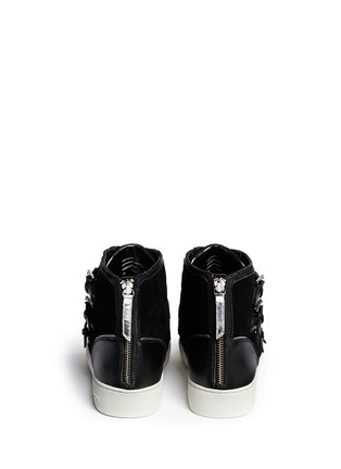 Back View - Click To Enlarge - MICHAEL KORS - 'Kimberly' suede and leather sneakers