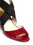 Detail View - Click To Enlarge - MICHAEL KORS - 'Meadow' snakeskin-effect leather wedge sandals