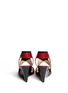 Back View - Click To Enlarge - MICHAEL KORS - 'Meadow' snakeskin-effect leather wedge sandals