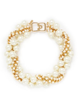 Main View - Click To Enlarge - KENNETH JAY LANE - Large pearl and bead multi tier necklace