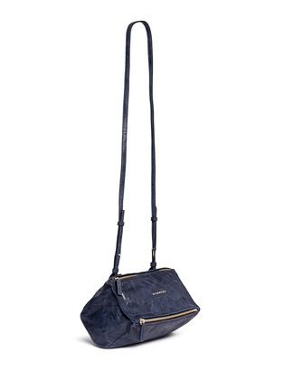 Front View - Click To Enlarge - GIVENCHY - 'PANDORA' Mini crinkle leather bag