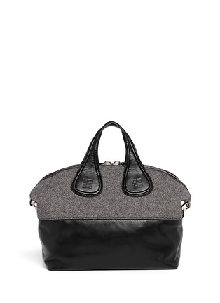 Back View - Click To Enlarge - GIVENCHY - 'Nightingale' medium wool leather bag