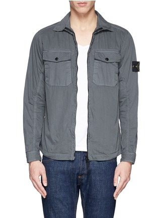 Main View - Click To Enlarge - STONE ISLAND - Zip front shirt