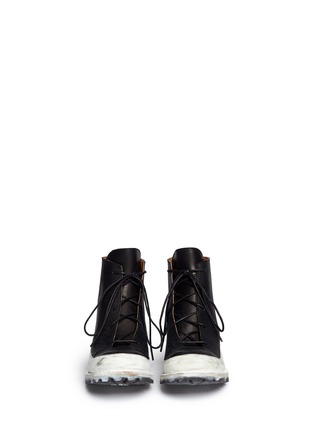 Figure View - Click To Enlarge - SONG FOR THE MUTE - Lace up leather sneaker boots