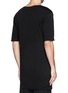 Back View - Click To Enlarge - SONG FOR THE MUTE - Asymmetric hem long double layer T-shirt