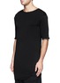 Front View - Click To Enlarge - SONG FOR THE MUTE - Asymmetric hem long double layer T-shirt