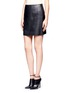 Front View - Click To Enlarge - 3.1 PHILLIP LIM - Layered A-line leather skirt