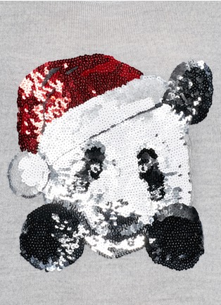 Detail View - Click To Enlarge - MARKUS LUPFER - Natalie sequin panda Christmas sweater