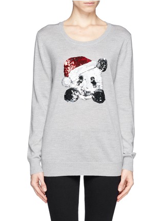 Main View - Click To Enlarge - MARKUS LUPFER - Natalie sequin panda Christmas sweater