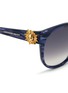 Detail View - Click To Enlarge - ALEXANDER MCQUEEN - Sunray skull pearlescent stripe sunglasses