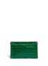 Back View - Click To Enlarge - LANVIN - Croc-embossed leather chain envelope clutch