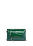 Main View - Click To Enlarge - LANVIN - Croc-embossed leather chain envelope clutch