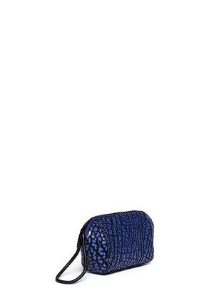 Front View - Click To Enlarge - ALEXANDER WANG - 'Chastity' small brush leather pouch
