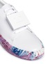 Detail View - Click To Enlarge - ACNE STUDIOS - Emoticon plate marble effect leather sneakers