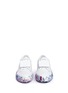 Front View - Click To Enlarge - ACNE STUDIOS - Emoticon plate marble effect leather sneakers