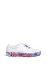 Main View - Click To Enlarge - ACNE STUDIOS - Emoticon plate marble effect leather sneakers